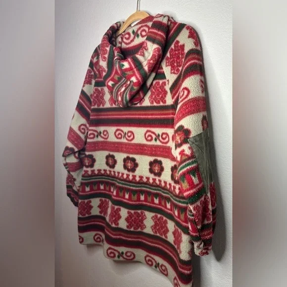 Vintage Mulberry Street Full Zip Aztec Print Fleece Jacket Women’s Large - Picture 14 of 15